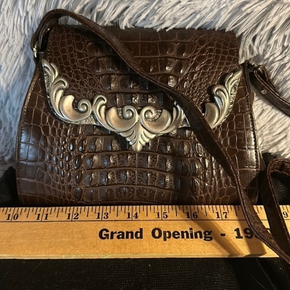 Glen Miller for Ann Turk made in USA. Croc embossed handbag. With dust bag - Picture 1 of 13